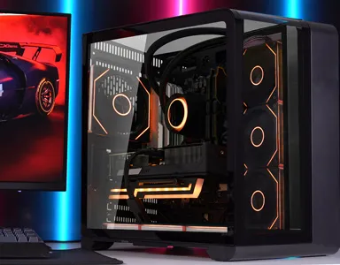 HOENGAGER gaming PC with customizable RGB lighting